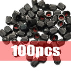 Car Tire Valve Plastic Black Bike Tyre Valve 1000/4PCS Caps with O Seal Ring Dome Shape Dust Valve for Car Bicycles Motorcycles