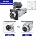 PLS20 WS20 TP20 Aviation Connector 20mm Opening Diameter 2-12 Pin Male Female Circular Plug Socket Metal Shell Waterproof IP67