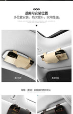 Car Glasses Storage Box Universal Sunshade Glasses Clip PU Soft Leather High-end Sunglasses Stand Car Accessories Storage amagi