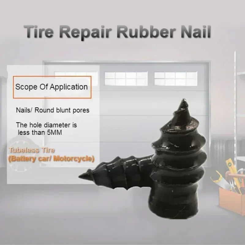 Vacuum Tyre Repair Rubber Nails Set Tire Puncture Repair Tool for Wheels Car Motorcycle Scooter Bicycle Tubeless Rubber Nail kit