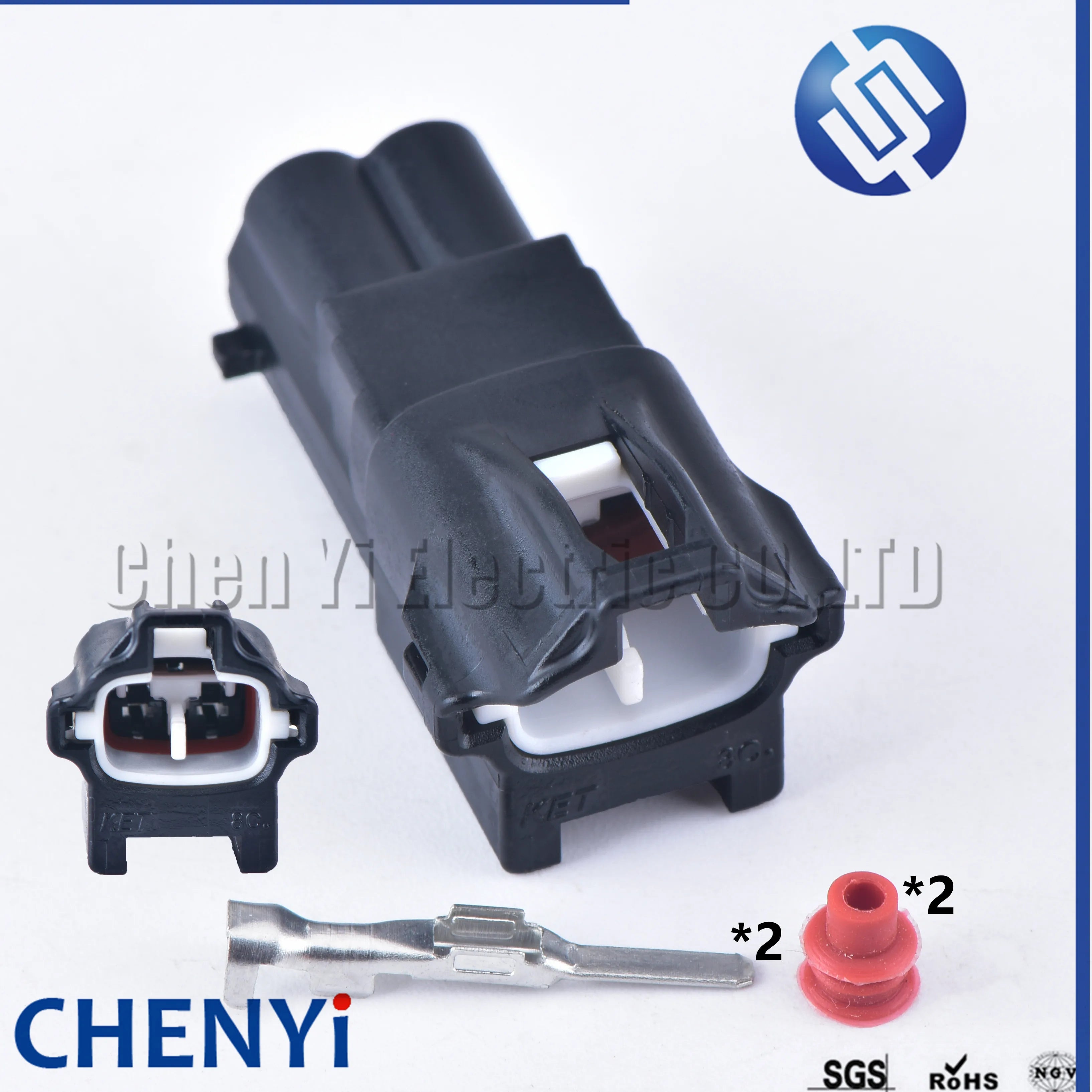 2 Pin Auto waterproof connector ABS Sensor Wheel speed sensor front turn signal light Plug MG641221-5 MG651092-5 For Hyundai Kia