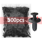 Universal Car 8mm Hole Plastic Rivets 1000/50 Fastener Push Clip Black Bumper Door Trim Panel Retainer Fastener Clip Accessories