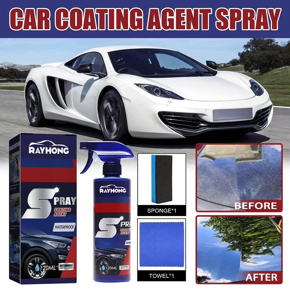 5PC Coating Renewal Agent 3 In 1 Ceramic Car Coating Spray Plastic Parts Refurbish Agent Fast-Acting Spray Waterless Wash amagi