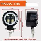 Motorcycle LED Angel Eye Work Light Bar Spot Lamp Offroad Car Boat Truck SUV Pickup 12V 24V Driving Fog Lamp Headlight Amagi