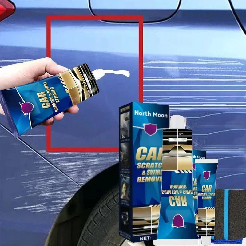 Car Repair Paint Paste Scratch Remover Kit with Sponge and Towel Scratch Coating Polishing Wax Auto Scratches Repairing Amagi