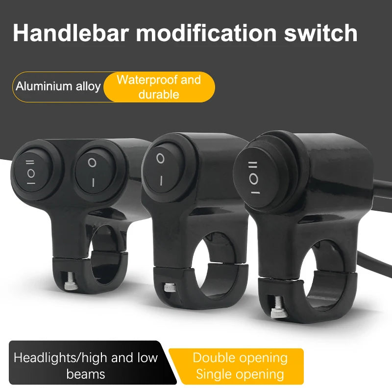 Motorcycle Headlight Switch Spotlight Fog Light Button Retro Moto Pit Dirt Bike Motorbike Accessories ATV Three Speed Adjustment
