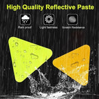 Car Reflective Stickers Night Light Safety and Warning Triangle Reflector Rear Light Sign Strips Exterior Decoration Accessories