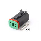 DT06-2S/DT04-2P Deutsch black connector Automotive waterproof wiring harness plug 12PB connector rubber shell with terminal