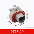 DT13-2P Dechi type automotive waterproof connector DT15-4P PCB panel pin socket plug DT06-6S