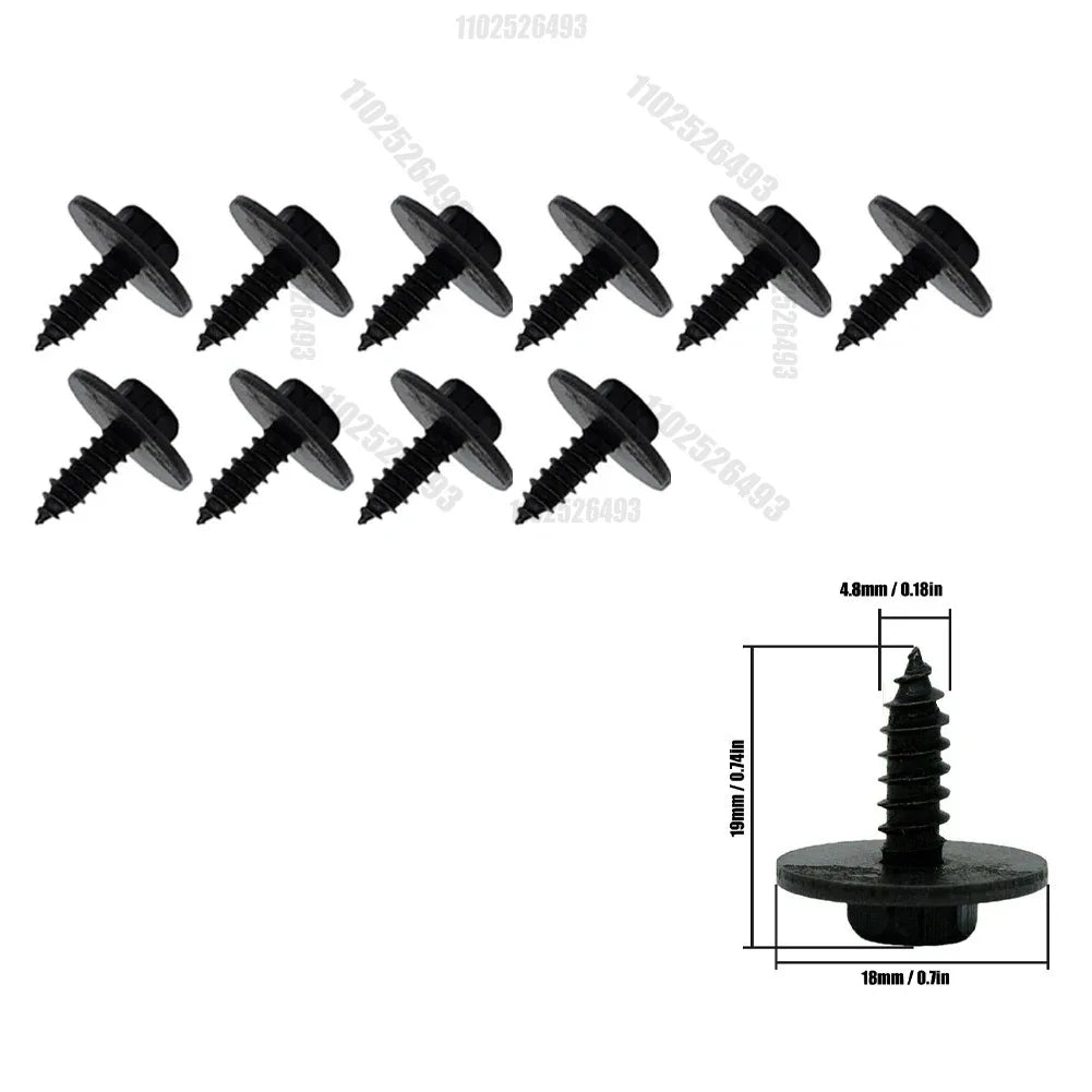 60pc U-Shape Metal Nut/Screw Washers for BMW E46 E92 E90 F10 Car Fender Bumper Cross Head Screws Engine Guard Clip Chassis Sheet