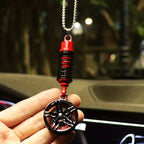 Car Wheel Shock Absorber Ornament Car Interior Rearview Mirror Pendant Car Pendant Hanging, Halloween, Christmas Gift Amagi