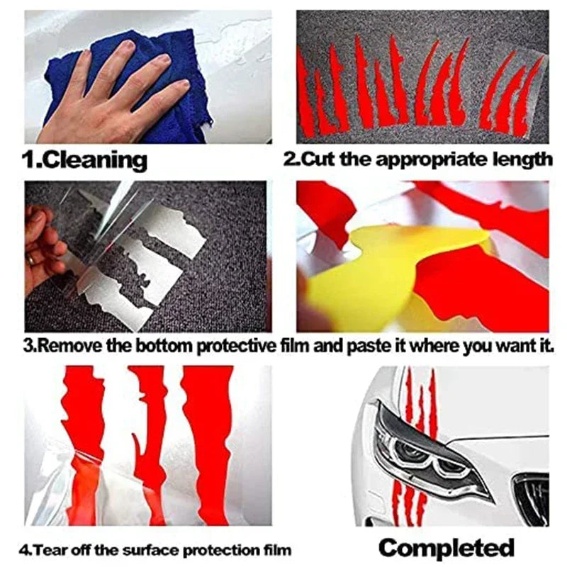 Car Motorcycle Monster Claw Scratch Sticker DIY Motocross Refit Creative Body Decoration Decals for YAMAHA SUZUKI HONDA Amagi
