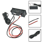 12V 3in1 Vehicle Car Kit Thermometer With Voltmeter With Clock LED Digital Display 3 In 1 Voltmeter Interior Parts