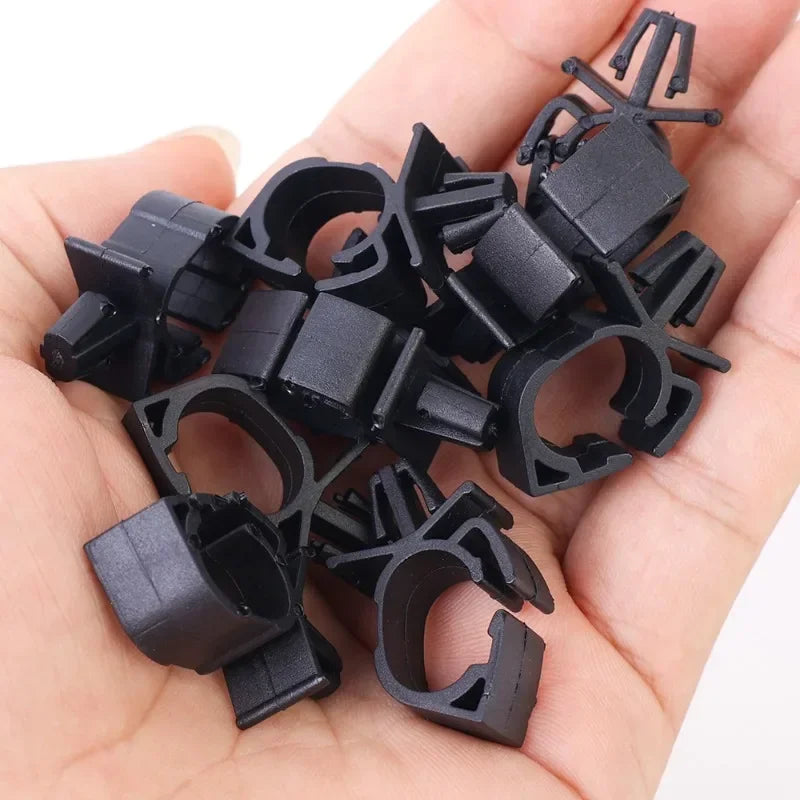 100pc Car Wiring Harness Fastener Route Fixed Retainer Clip Corrugated Pipe Tie Wrap Cable Clamp Oil Pipe Beam Line Hose Bracket