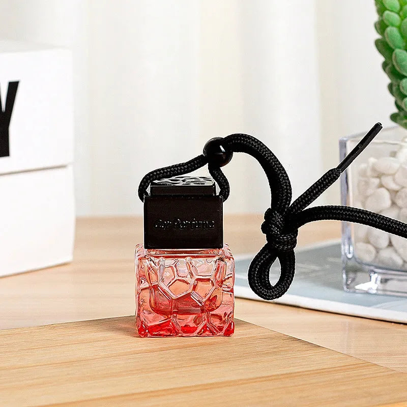 Car Perfume Bottle Perfume Pendant Car-styling Air Freshener Hanging Glass Bottle Auto Ornament Diffuser For Essential Oils Tool