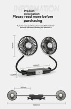 Motorcycle Car USB Fan Double Head Cooling Fan with LED Light 360 Adjustable Auto Headrest 3 Speed Air Cooler Accessories Amagi