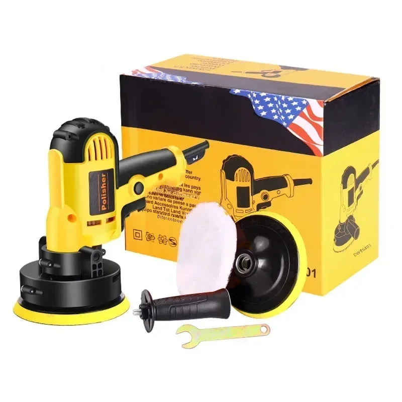 Car Beauty Waxing Machine Automotive Polishing Scratch Repair Small Electric Flat Polishing Machine European Plug Amagi