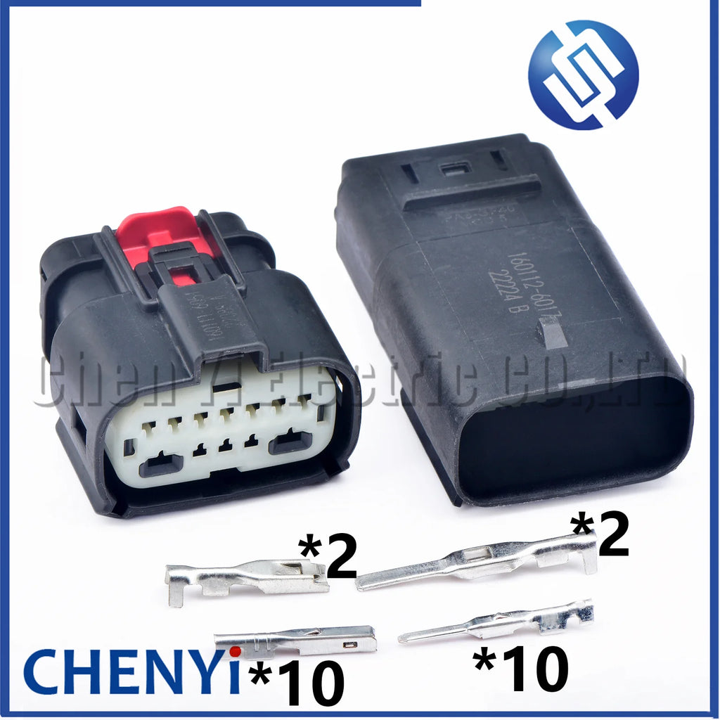 12 Pin Automotive waterproof connector Car headlight plug 160111-6001 160112-6001 160111-6051 160112-6017 For Chevrolet GM