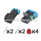 2-Pin Connector Waterproof Delphi 2.8mm Male Female Connector Automobile Wiring Harness Cable Socket 15300002 15300027