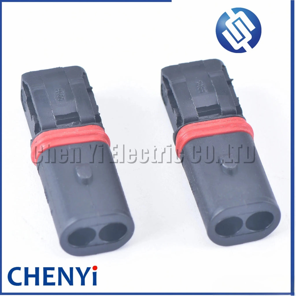 2 Sets 2 Pin female Automotive Waterproof Connector Turn Signal Light Wire harness Plug