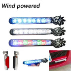 Wind Powered Car LED 8 LED DRL Daylight Running Light Auxiliary Lighting Rotation Fan Lamp Automobile Day Time Headlight Amagi