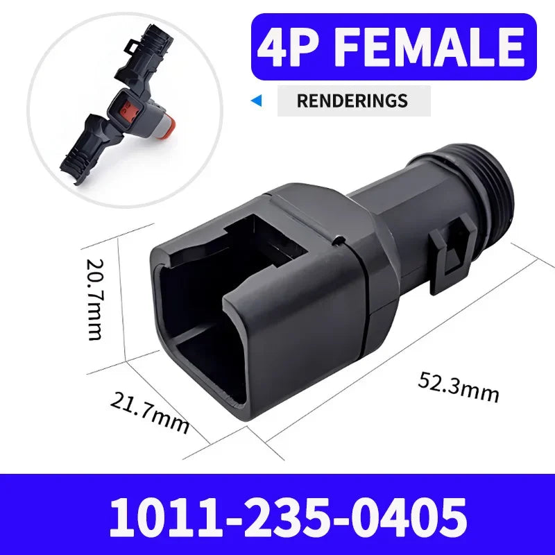 10/50 Sets 2-12P Male Female DT Connector Tail Clip Set with Corrugated Pipe Fixed Harness Clip,Protective Sheath 1011-235-0405