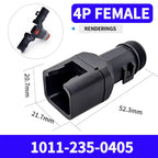 10/50 Sets 2-12P Male Female DT Connector Tail Clip Set with Corrugated Pipe Fixed Harness Clip,Protective Sheath 1011-235-0405
