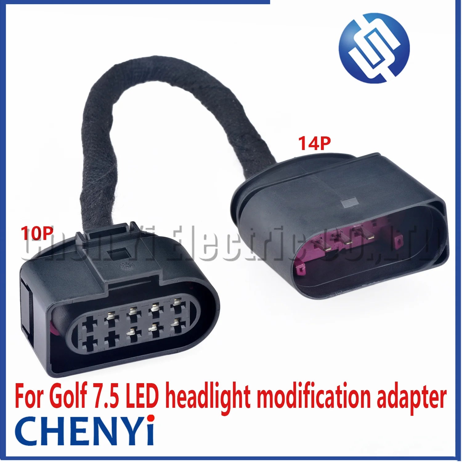 1 Pcs 10P to 14P Conversion harness plug 1J0973837 6R0973735 For Golf 7.5 LED headlight modification upgrade adapter cable