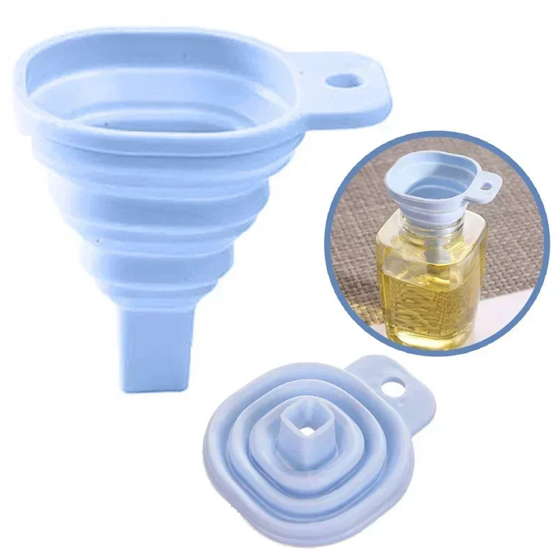 Folding Silicone Funnel for Filling Bottles Kitchen Silicone Funnel Food Grade TPR Collapsible Funnel Kitchen Gadgets Oil Filler