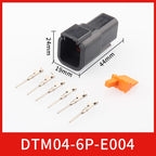 DTM04-2P-E004 automotive connector, Dechi plug-in, DTM06-2S-E004 waterproof plug for heavy truck wiring harness