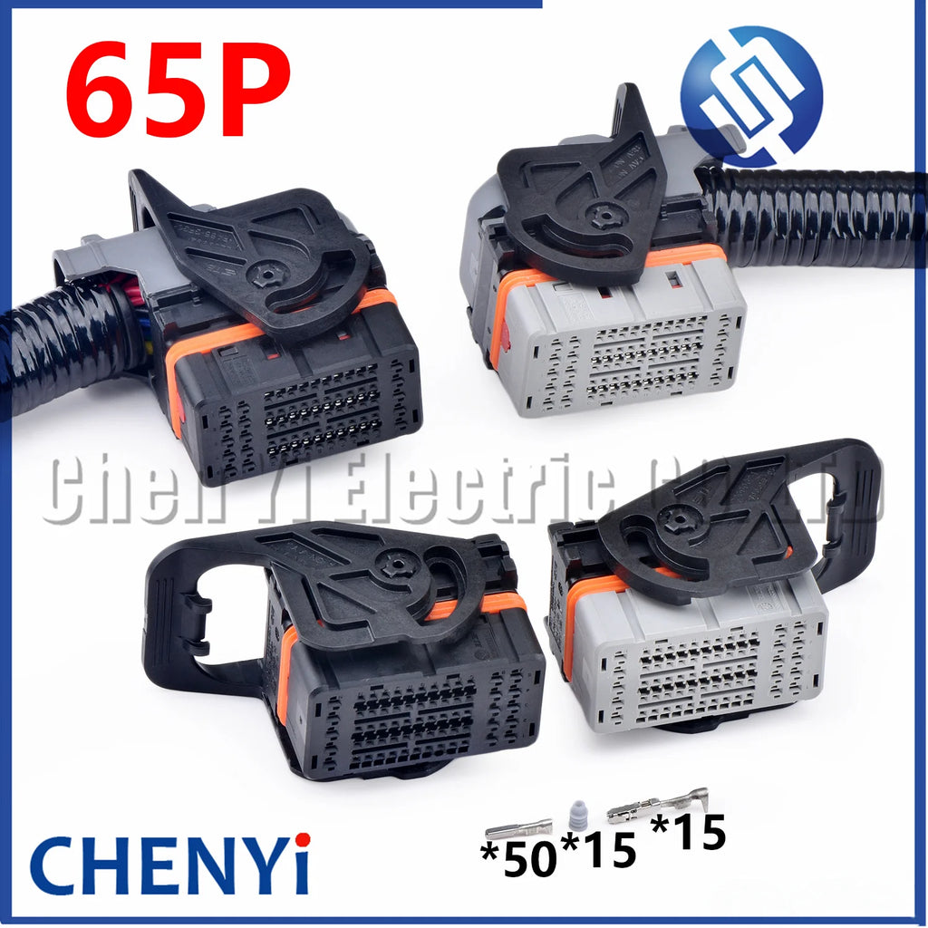 65 Pin Auto waterproof connector ECU Plug 2299989-1 2299990-1 2299990-2 1-2299992-1 2299994-2 2299987-3 1-2299987-2 For Geely