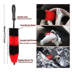 Car Wheel Multifunction Cleaning Brush Long Soft Handle Rim Hub Microfiber Brush Tire Detail Brush Auto Motorcycle Washing Amagi