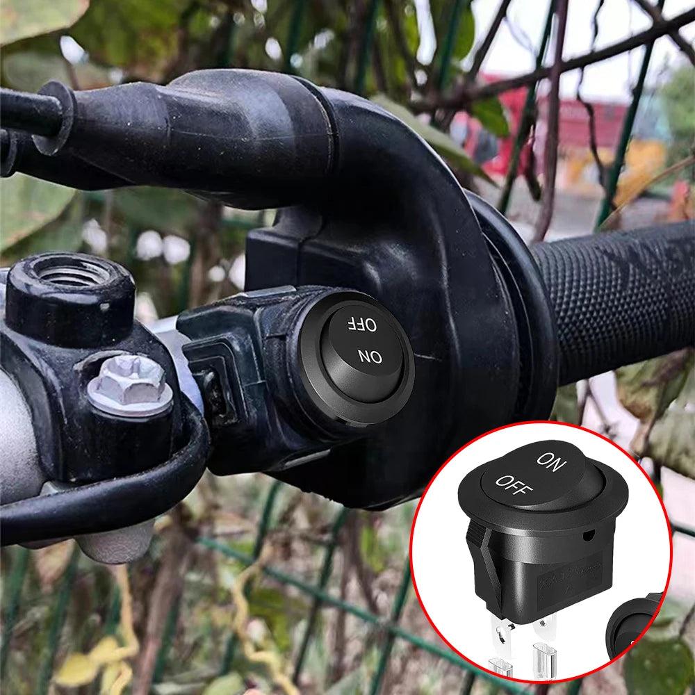 1/5/10pcs Car Motorcycle Toggle ON-OFF 2 Pin Rocker Switch with 16CM Pre-Wired Terminals 12V/24V Power Switch for Marine Boat
