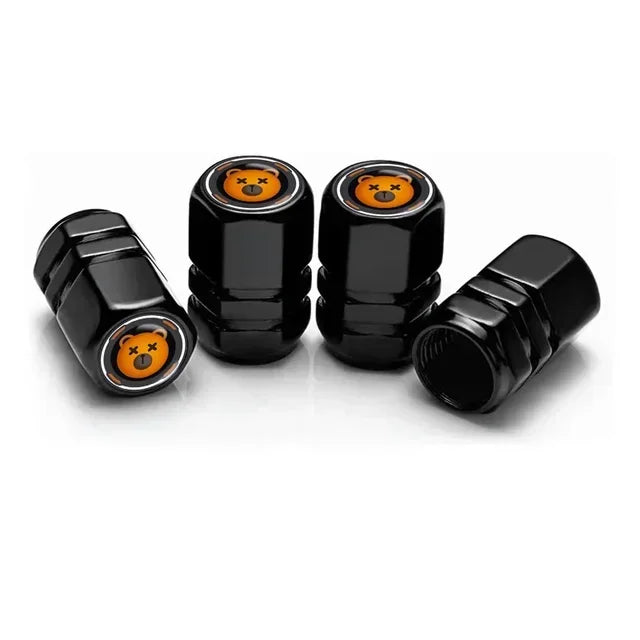 4Pcs Tire Valve Stem Caps, Universal Car Wheel Air Valve Dust Proof Covers for Cars, Trucks, SUVs, Bikes and Motorcycles Amagi