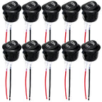 10/1Pcs Round Rocker Switch ON/Off SPST 2Pin Latching Toggle Switch Snap Boat Car Round Switches Pre-Wired 6A/250V 10A/125V