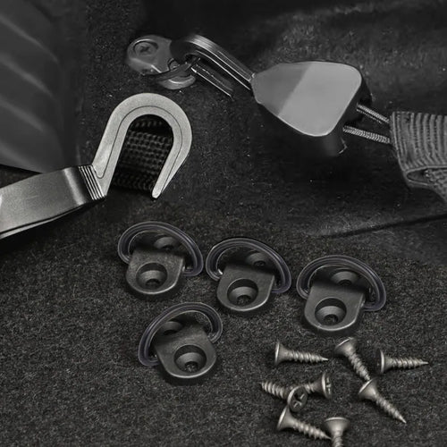 1-10sets Cargo Net Floor Hook Fixing Kit Rear Trunk Boot Tie Down Hook Ring Loop Fix Hang Flat Screen Auto Fasteners Accessories