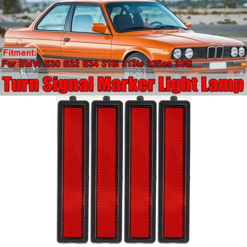 Car LED Rear Side Marker Lamps For BMW E30 E32 E34 3 Series Left Or Right Replacement Rear Bumper Side Marker Light