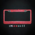 Car Glitter Crystal Sticker License Plate Frame Women's License Plate Frame Auto Parts 12.2*6.3in Three Colors Optional Amagi