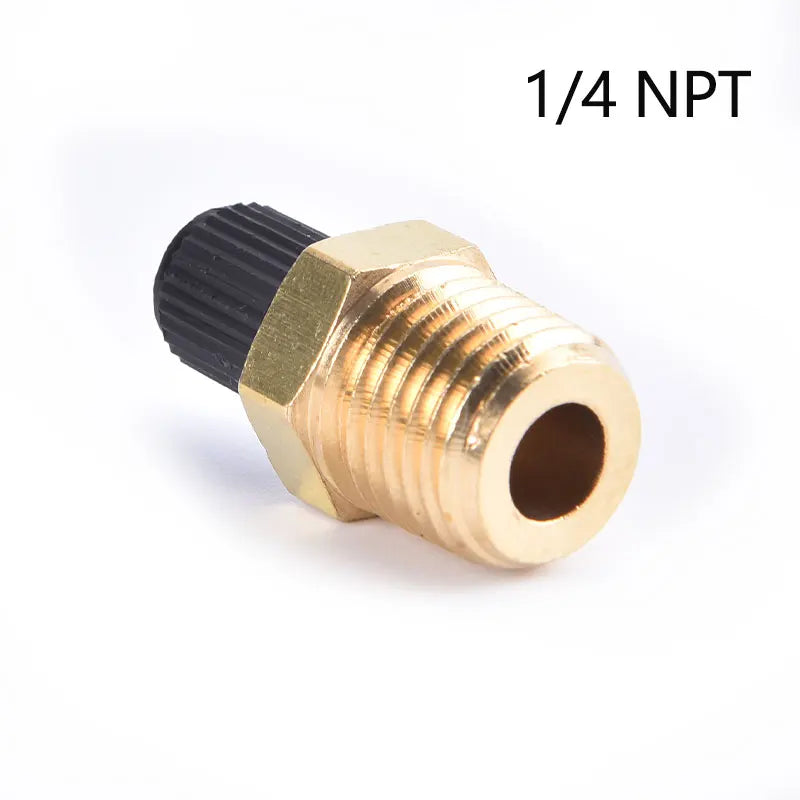 1/4 Inch NPT Solid Nickel Plated Brass Air Compressor Tank Fill Valve 6.35mm Male NPT Standard Thread Core Rated To 2g00psi