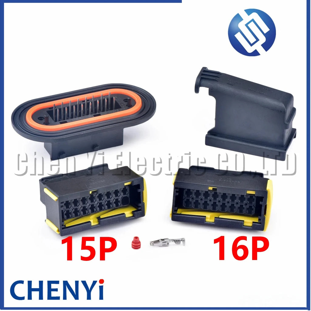 15 Pin 16P  Automobile connector Board Wire harness Plug 0001530022 964589-1 2-968814-2 968815-1 968814 29688142 For truck