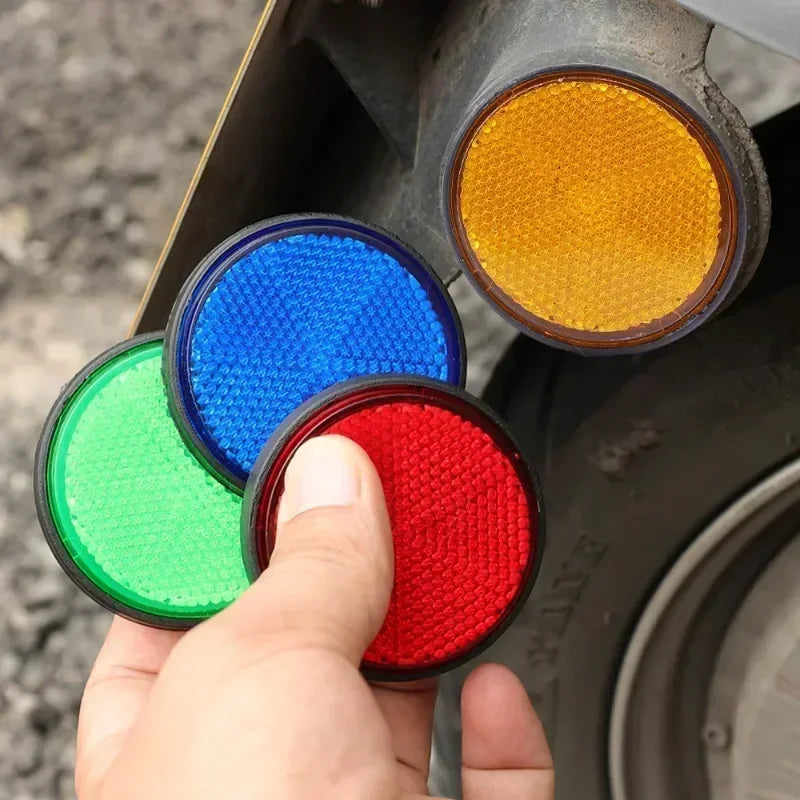 Circular Reflector Universal Motorcycle ATV Scooter Dirt Bikes Refraction Light Parts Night Reflective Light MOTO Lighting Amagi