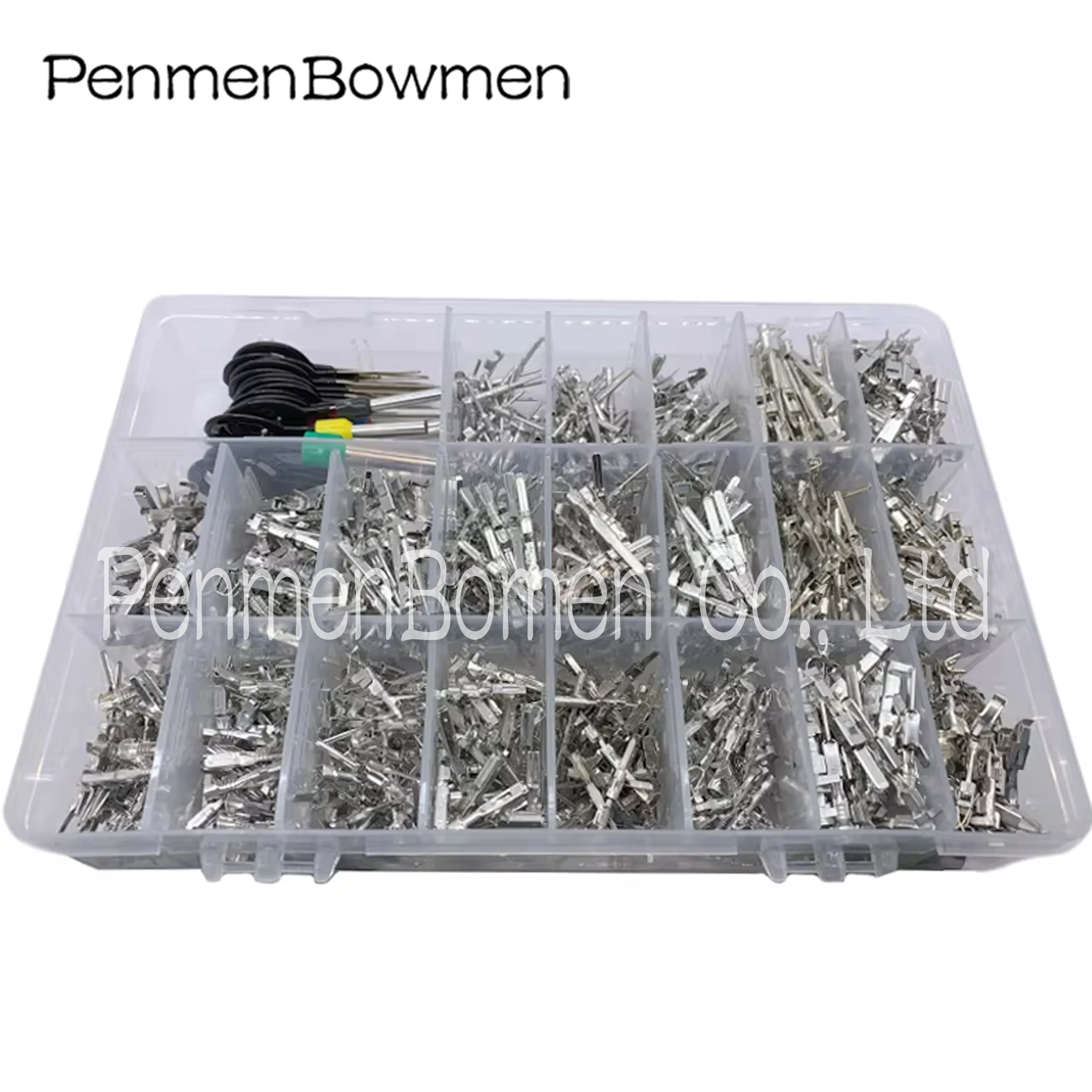 1050 Pcs Car Electrical Wire Terminal 1/1.5/1.8/2.2/2.8/3.5mm Electric Connector Plug Removal Male Female Crimp Auto Plug Pins