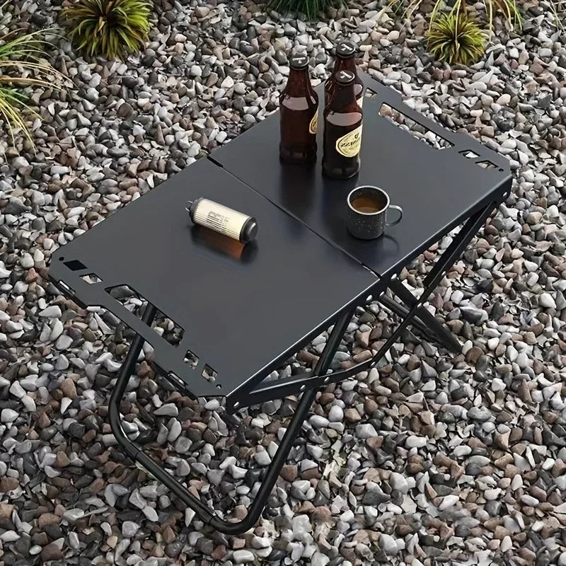 Multi Functional Outdoor Folding Table for Self Driving Hiking Convenient Metal Small Table Can Be Spliced To Hang Items Amagi