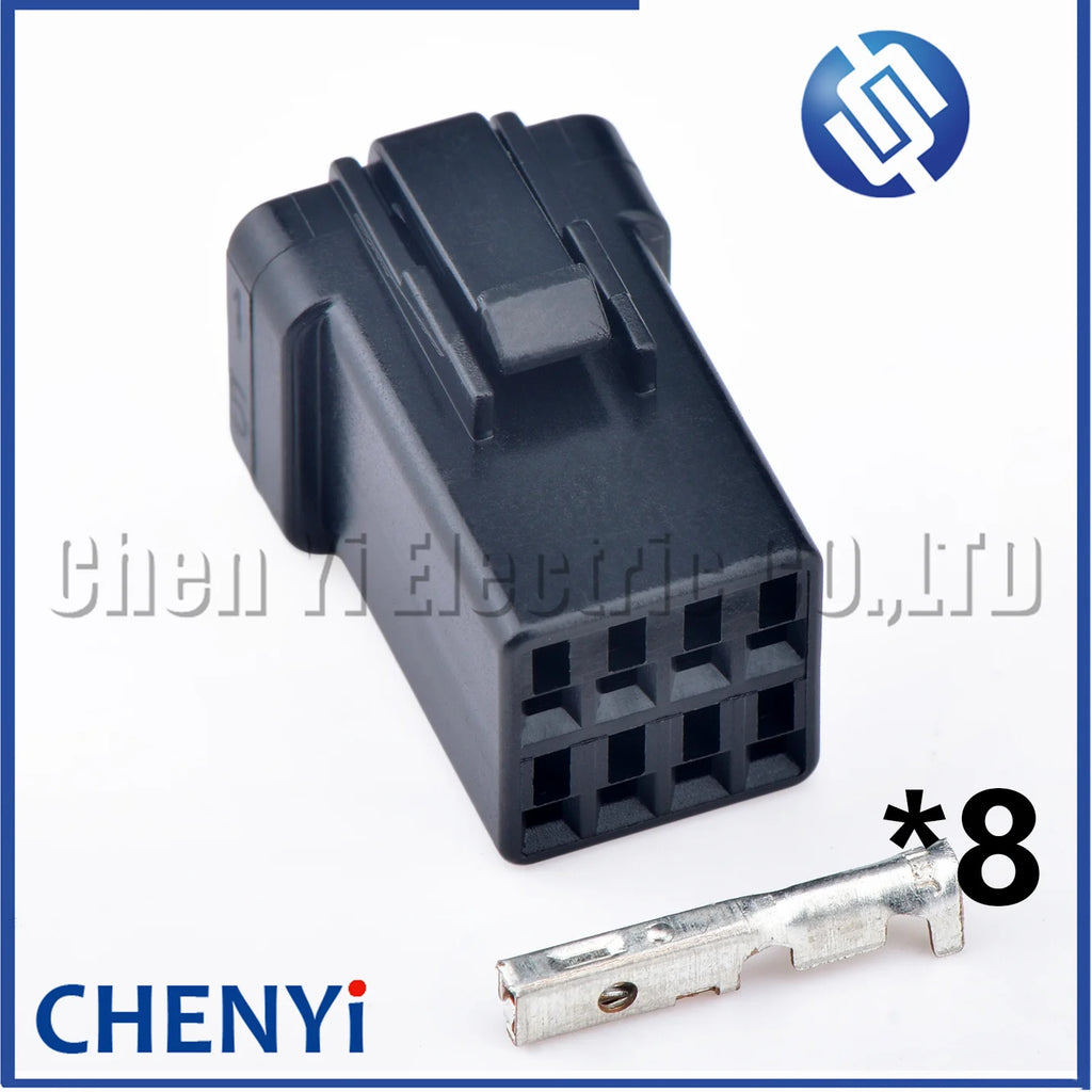 5 sets Black or white 8 Pin Automotive Waterproof Connector Male or Female Butt Plug 08R-JWPF-VSLE-S 08T-JWPF-VSLE-S With pins