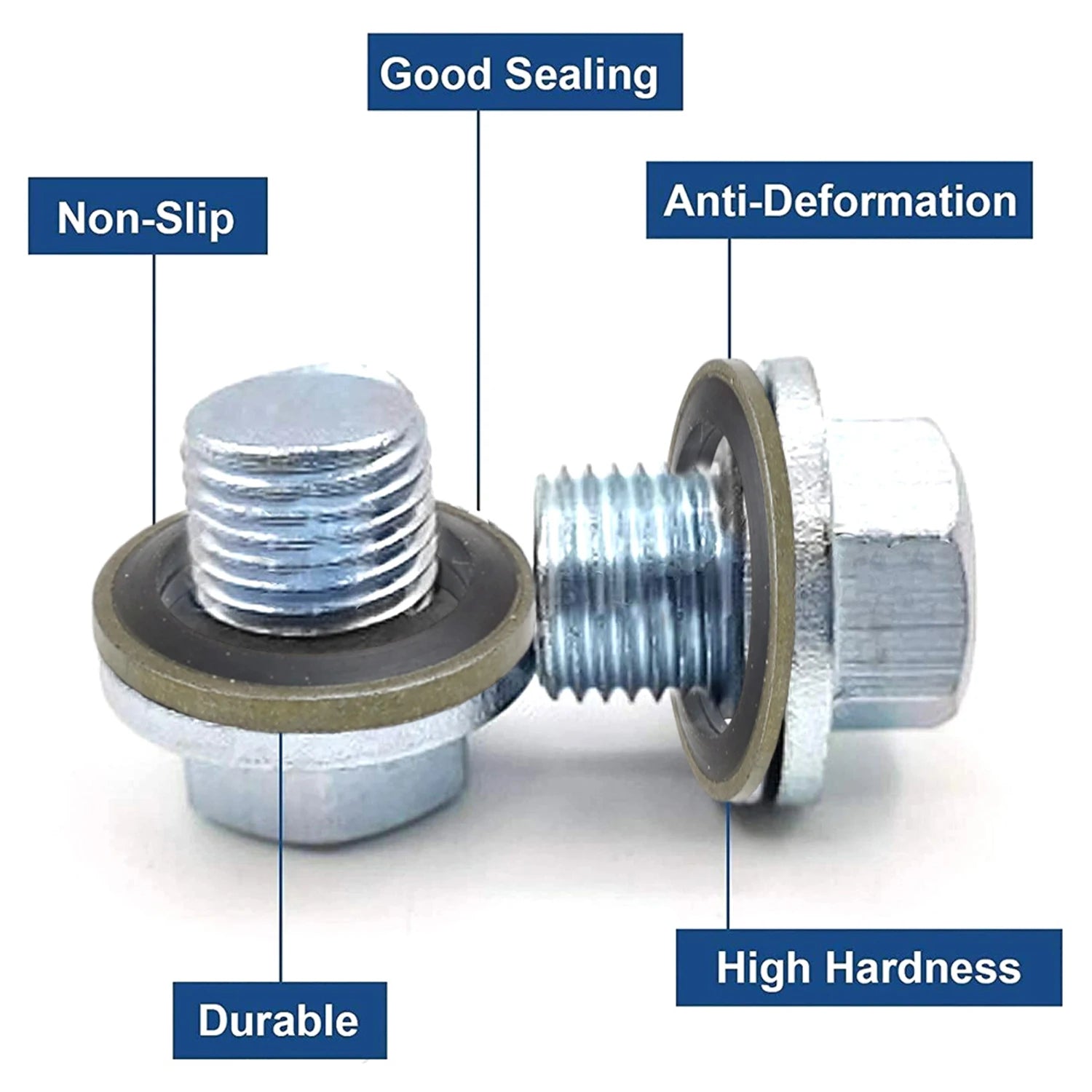 Non-Slip Car High Pressure Fuel Line Drain Plug Gasket Universal Oil Pan Gaskets Accessories Seal M6/M8/M10/M12/M14/M16/M18/M20