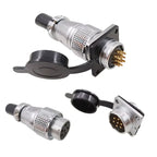 PLS20 WS20 TP20 Aviation Connector 20mm Opening Diameter 2-12 Pin Male Female Circular Plug Socket Metal Shell Waterproof IP67
