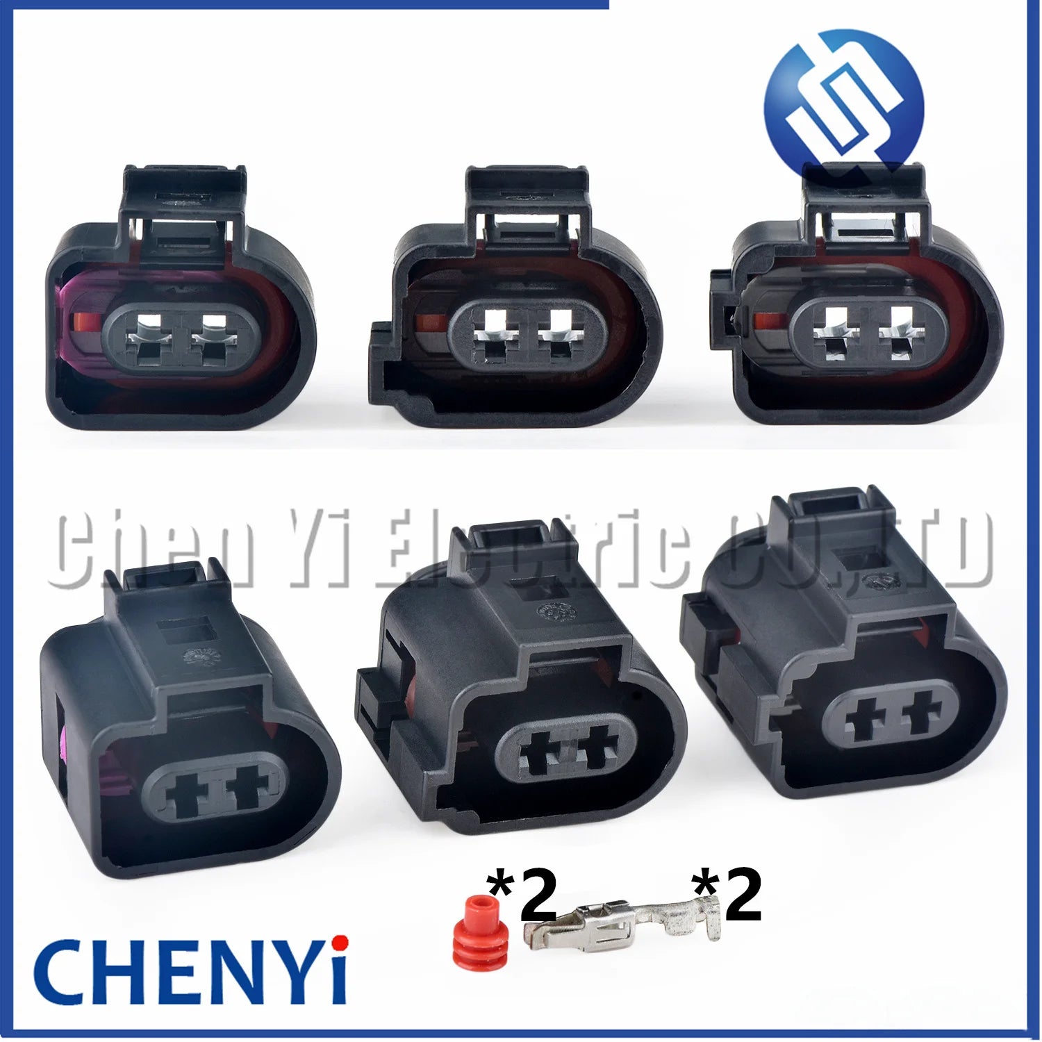 2 Pin auto Parking Brake Actuator connector solenoid valve plug 1J0973722 1J0973722A 6X0973722G 1717692-1 1717692-2