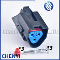 1 Set 3 Pin male female Automotive Waterproof Connector Cable wire plug Socket 7-1437710-9 3-1437712-1 For Ford