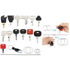 13PCS Ignition Key Set For Construction Machinery Tractors And Excavators Replacement Car Master Key Ignition Set