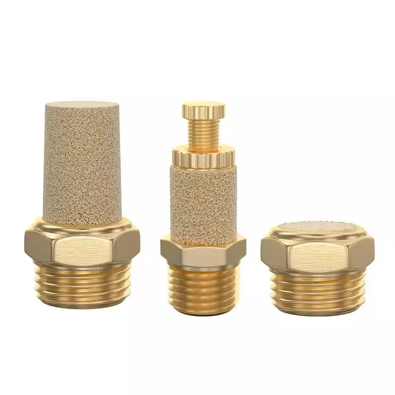 Air Fittings Brass Control Muffler Compressed Air Pneumatic Exhaust Muffler The Electromagnetic Valve Scarf Connector